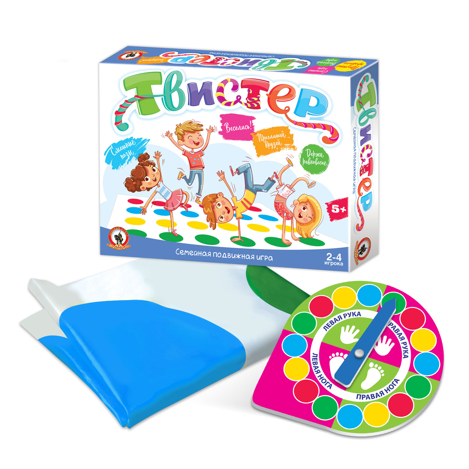 Твистер 03661 Подвижная игра 5+ поле 120*180см Русский стиль
