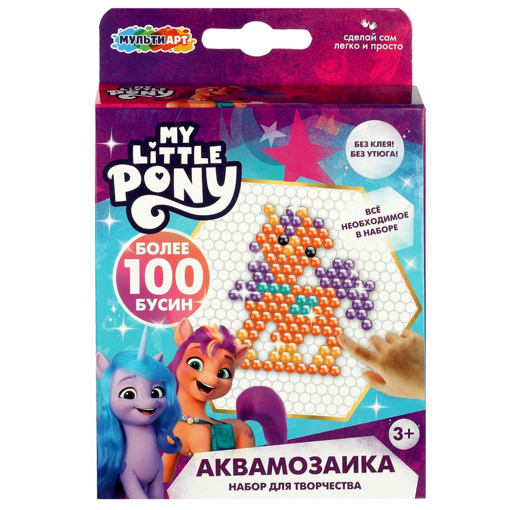 Аквамозайка 100 бусин AB-100MLP Мой маленький пони ТМ Мульти Арт 345960