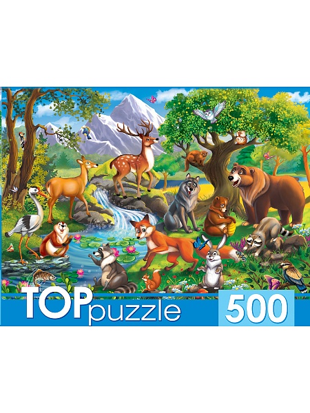 Пазлы 500эл Лесные животные ХТП500-4129 Рыжий кот