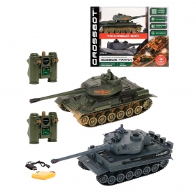 Танковый бой 870623 на р/у Т-34 СССР - Tiger Германия 1:24 аккум