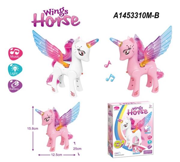 Игрушка А1453310М-В Единорог со светом и звуком XG053 в коробке
