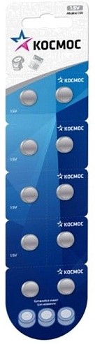 Батарейка Космос часовая G05 KOCG5(LR60)10BL 393 LR754 LR48 10xBL