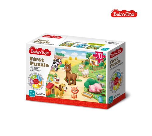 Пазл 04189 Кто живет в деревне First Puzzle 20эл ТМ Десятое королевство