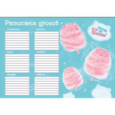 Расписание уроков 60350 А4 Котоваты Феникс