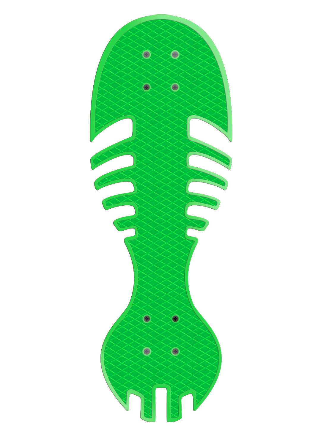Скейтборд ZIL1812-095 Быстрая пиранья зеленый 71см до 70кг Zilmer
