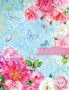 Записная книжка 80-0286 Бабочки и нежные цветы 80л Проф-Пресс