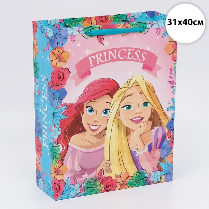 Пакет подарочный 7153507 Princess Принцессы 31*40*11,5см