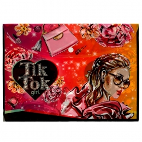 Папка на кнопке А4 Tik Tok Girl FB-73809-TT