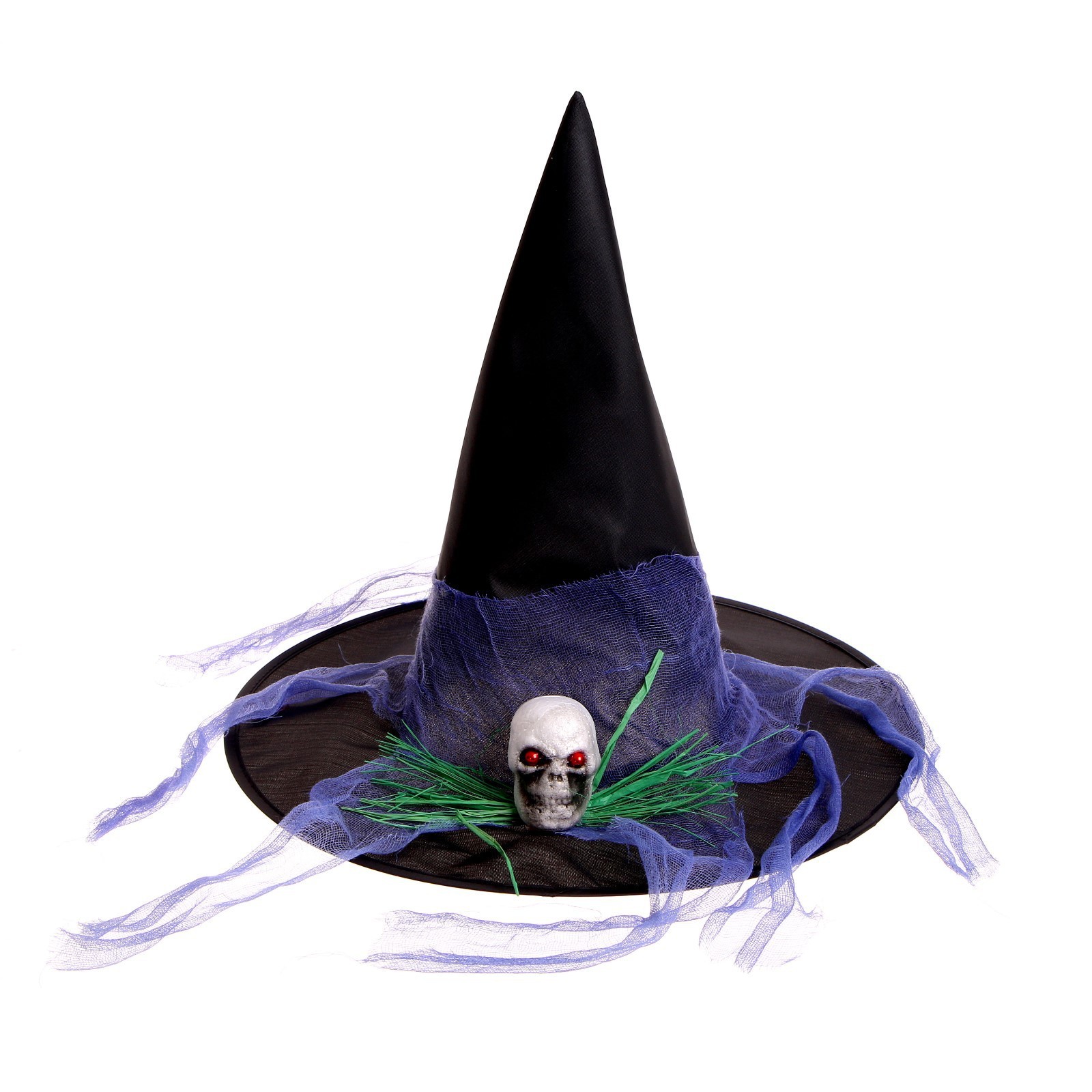 Карнавальная шляпа 7450424 Ведьма цвет: микс