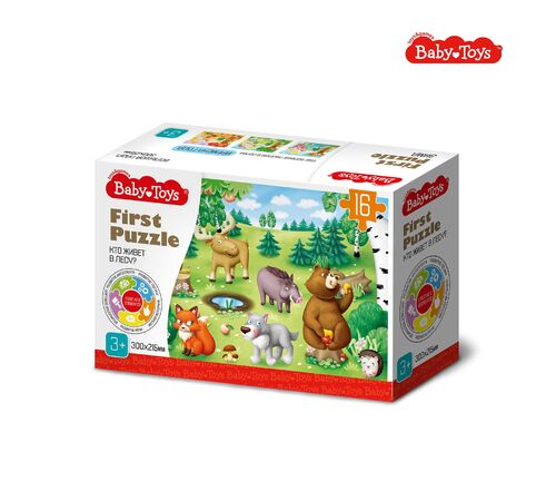 Пазл 04190 Кто живет в лесу First Puzzle 16эл ТМ Десятое королевство