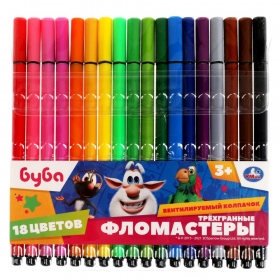 Фломастеры 18цв Буба трехгранные FT18-65360-BU ТМ Умка