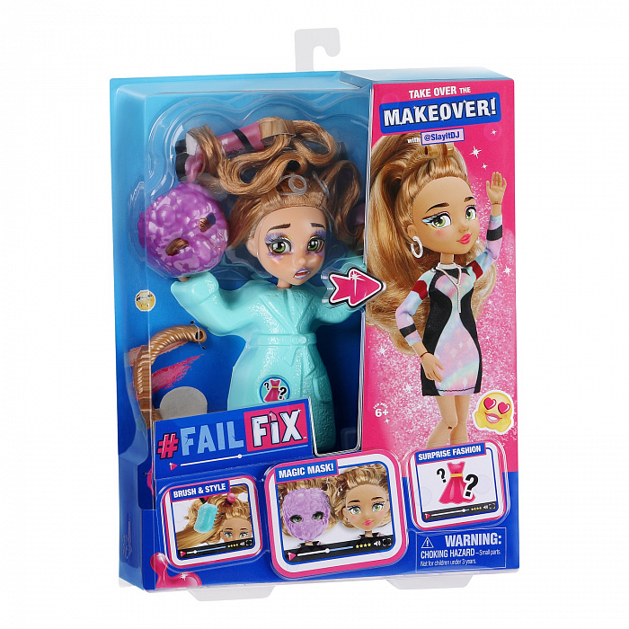 ФейлФикс Игровой набор 38190 Кукла 2в1 Слэйт Диджей с аксессуарами TM FAILFIX