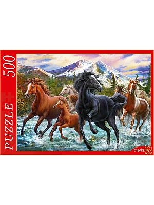 Пазл 500эл Х500-2187 Табун диких лошадей Рыжий Кот