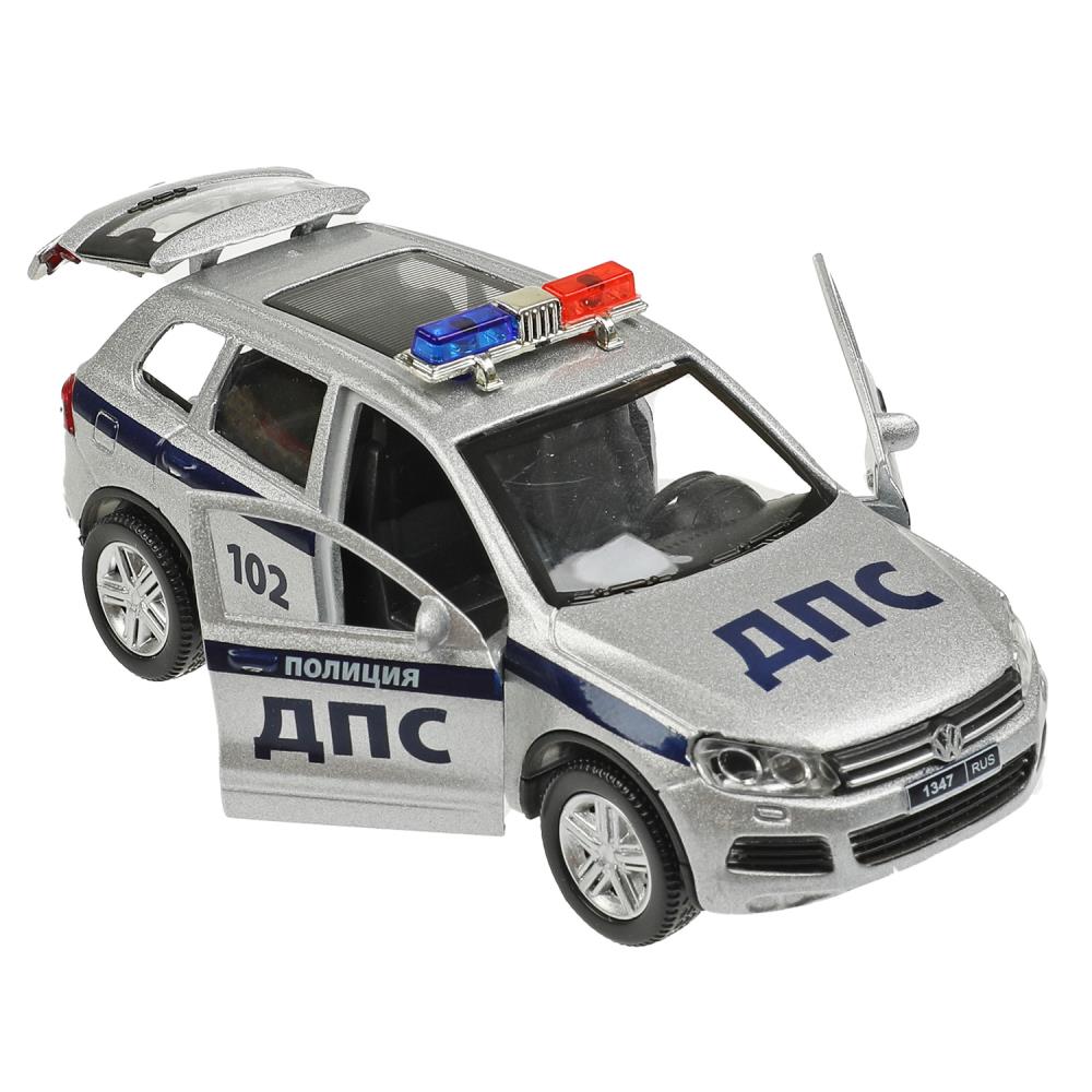 Машина TOAREG-12SLPOL-SR Volkswagen Touareg Полиция 12см свет звук металл ТМ Технопарк