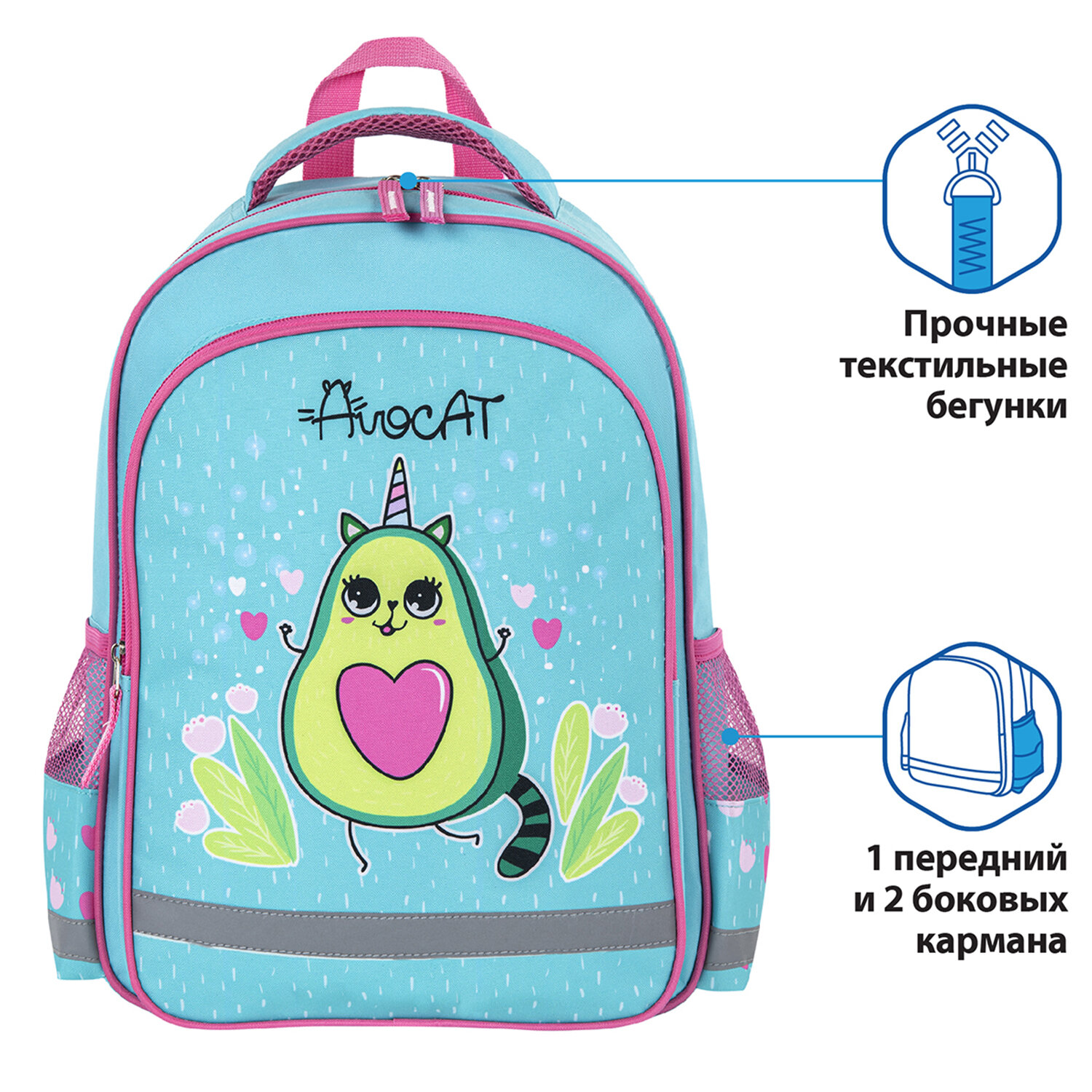 Рюкзак ПИФАГОР SCHOOL для начальной школы Avocat