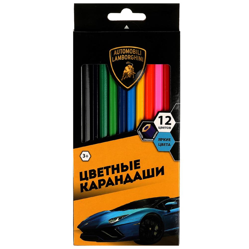 Цветные карандаши 12цв Ламборгини CPH12-80320-LB шестигранные ТМ Умка