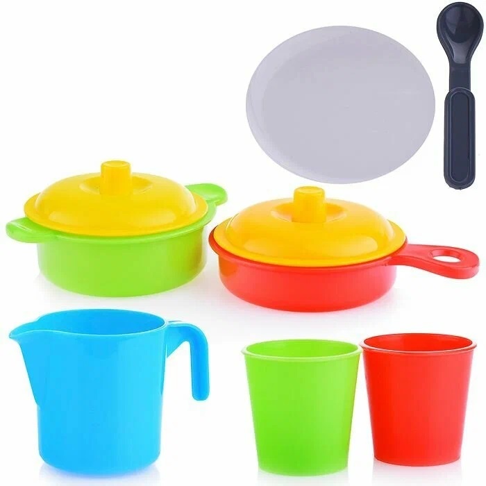 Набор посуды НП04 в сетке 11 предметов Green Plast