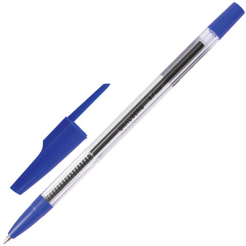 Ручка синяя 141146 Note корпус прозрачный 0,35мм Brauberg