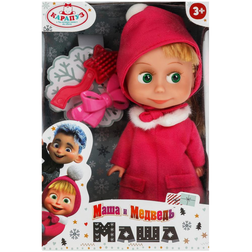 Кукла 83030WOSW Маша 15см без звука с аксессуарами из м/ф Маша и Медведь ТМ Карапуз 345616