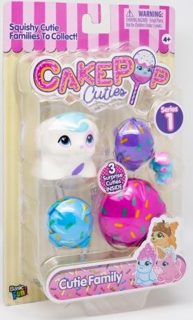 Набор игрушек 27240  Cake Pop Cuties Families 1 серия "Котят и щенки" 3шт в наборе
