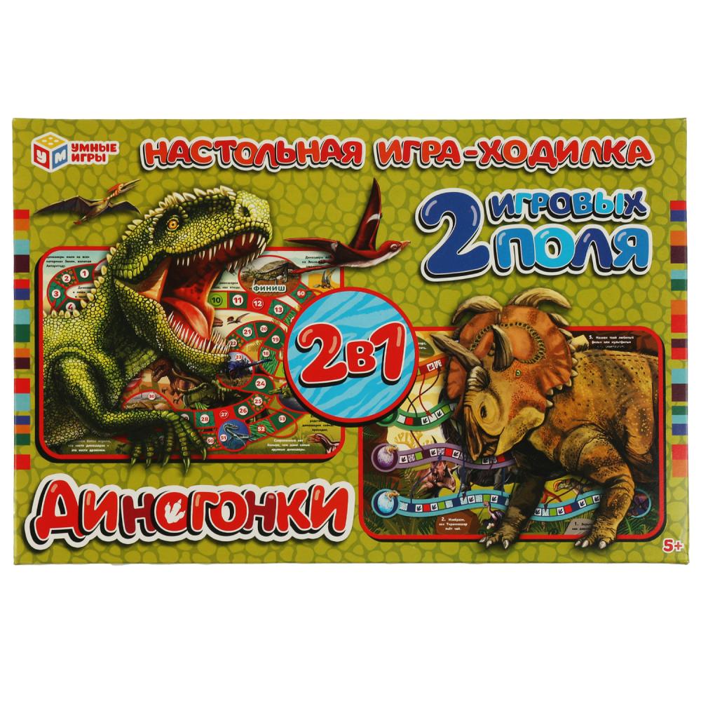 Игра-ходилка 06898 Диногонки 2в1 ТМ Умные игры