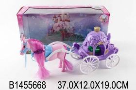 Лошадь 686-704 с каретой в коробке 1455668 ск