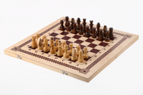 Игра В-7 Нарды,шахматы,шашки 3в1  деревянные