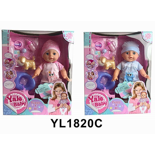 Пупс 1820CYL Yale Baby c питомцем в переноске