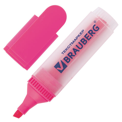 Текстовыделитель 150401 розовый Fluo линия 1-5мм Brauberg