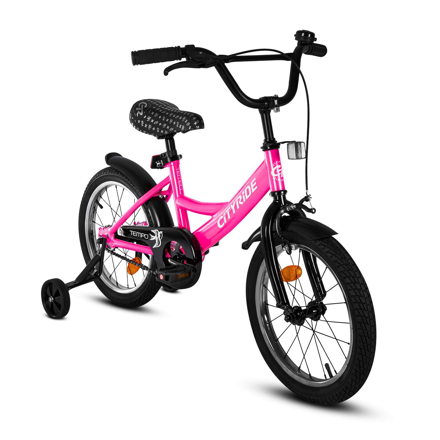 Велосипед 16 City-Ride Tempo CR-B2-0416PCR розовый со страховочными колесами