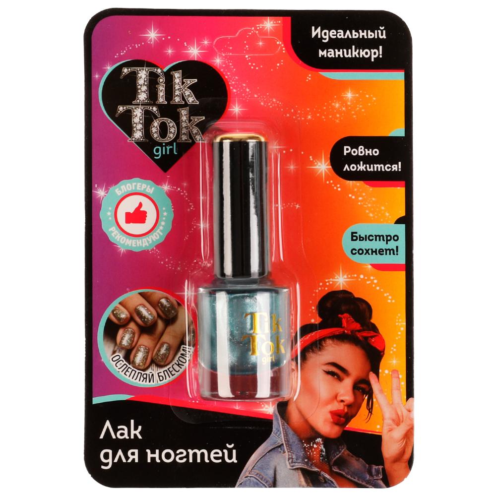 Лак для ногтей LB61764TTG изумрудный с блестками ТМ TIK TOK GIR 330499
