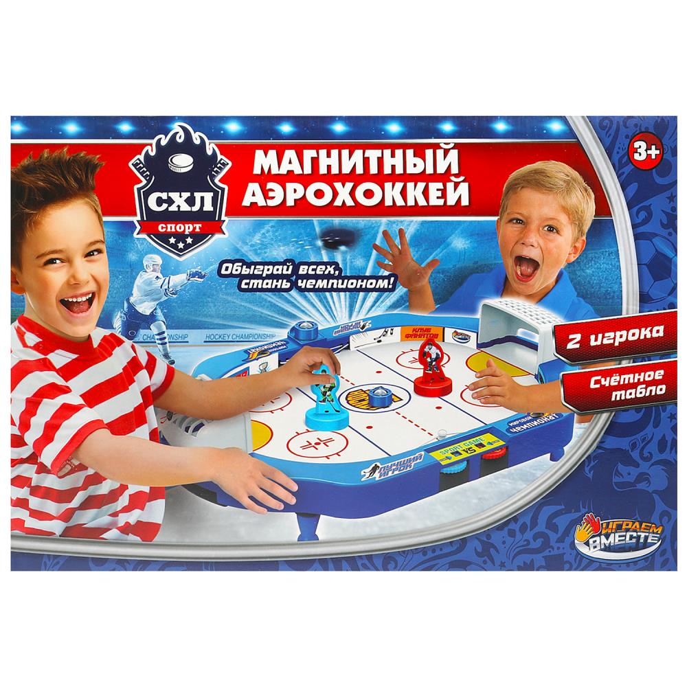 Аэрохоккей 1803K609-R магнитный в коробке ТМ Играем вместе 369738