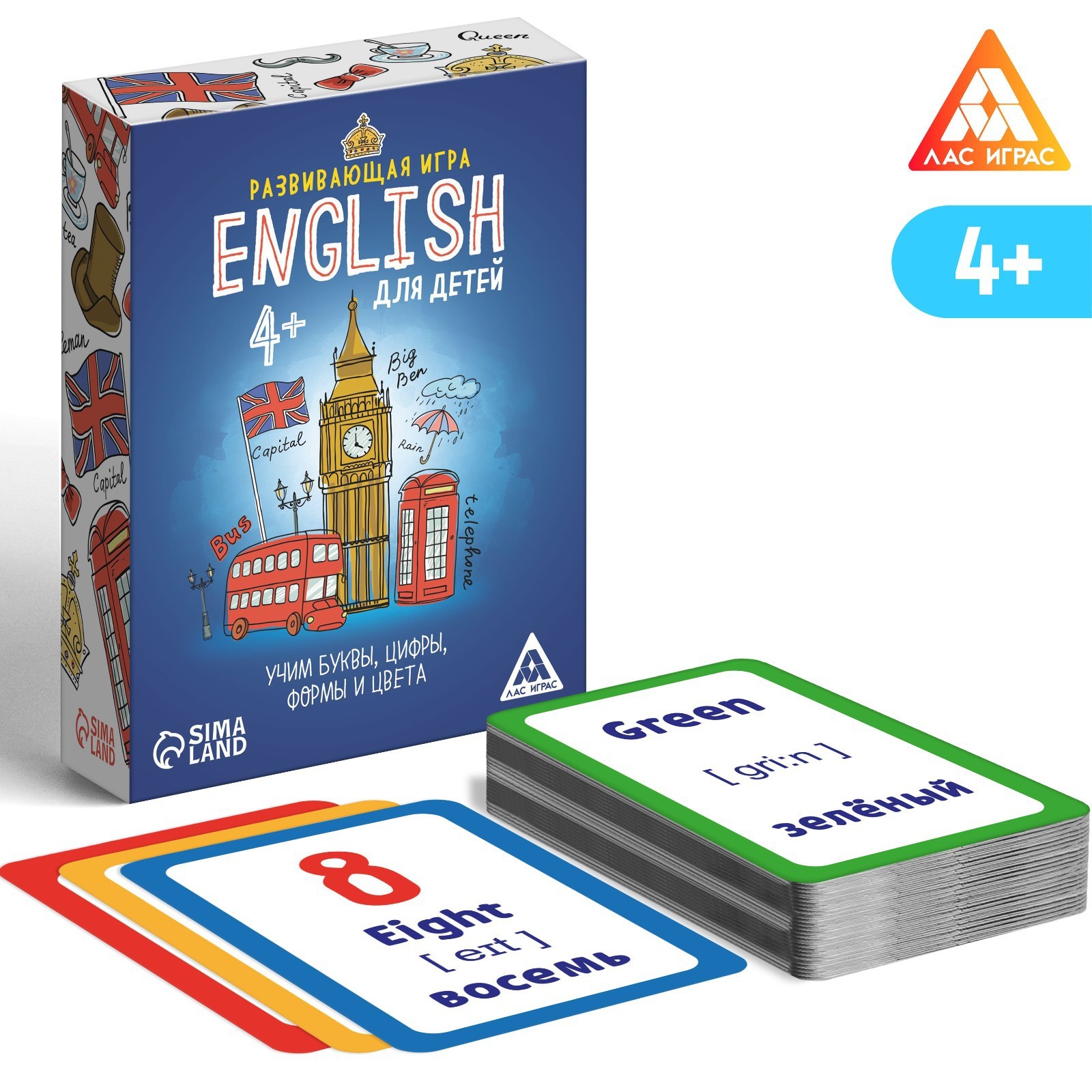 Игра настольная 1320758 English для детей 70 карт развивающая