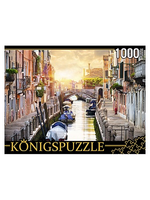 Пазл 1000 элементов Венеция на закате ГИК1000-0633 Konigspuzzle Рыжий кот