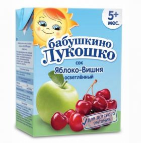 Сок 200мл яблоко/вишня 5+ тетрапак  Б.Лукошко