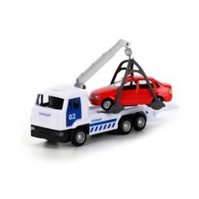 А/М SB-16-27-А1-WB Камаз эвакуатор полиция 12см с машинкой технопарк 220752