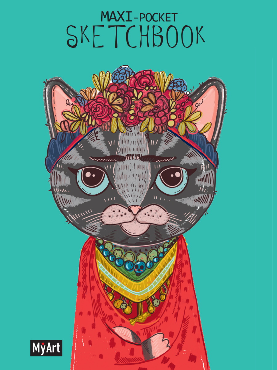 Скетчбук 64-3269 Кошка Фрида Maxi Pocket 64л My Art