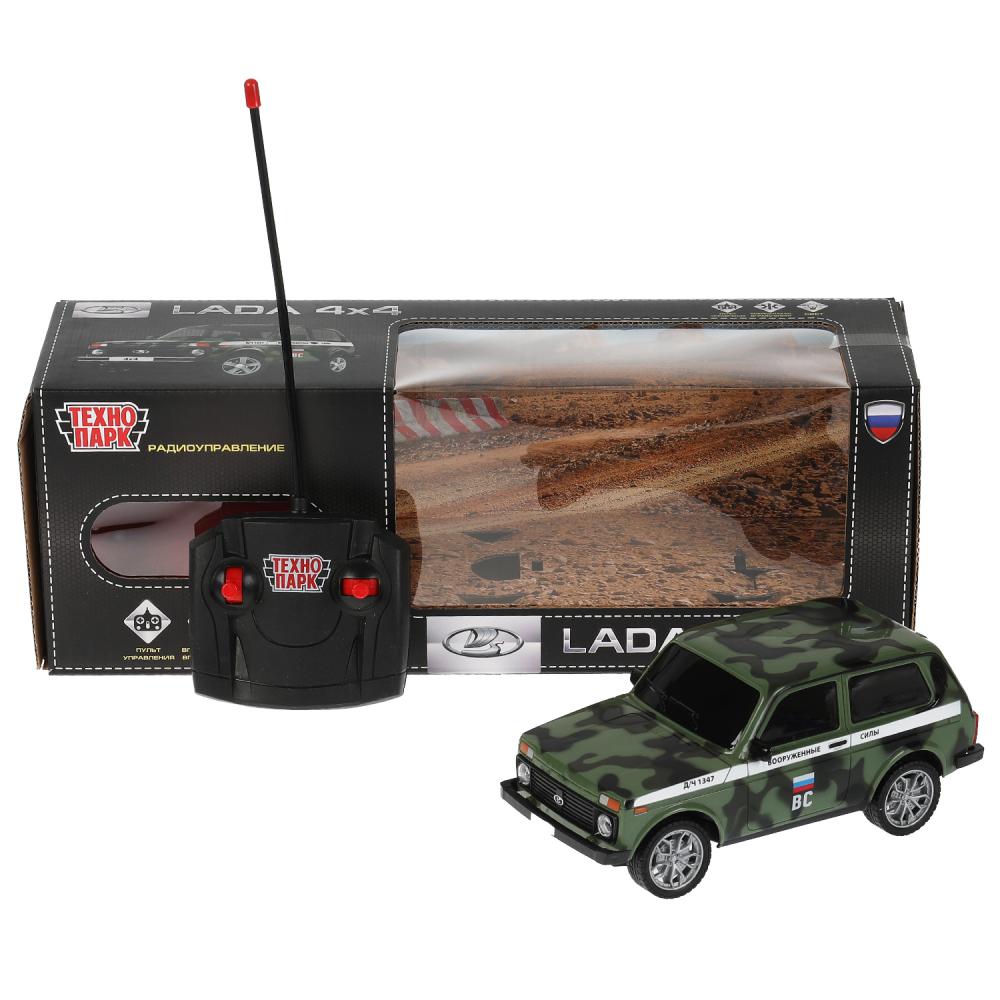 Машина LADA4X4-18L-MIL 4х4 на радиоуправлении 18см камуфляж со светом и звуком ТМ Технопарк
